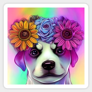 Hippie Dog Sticker
